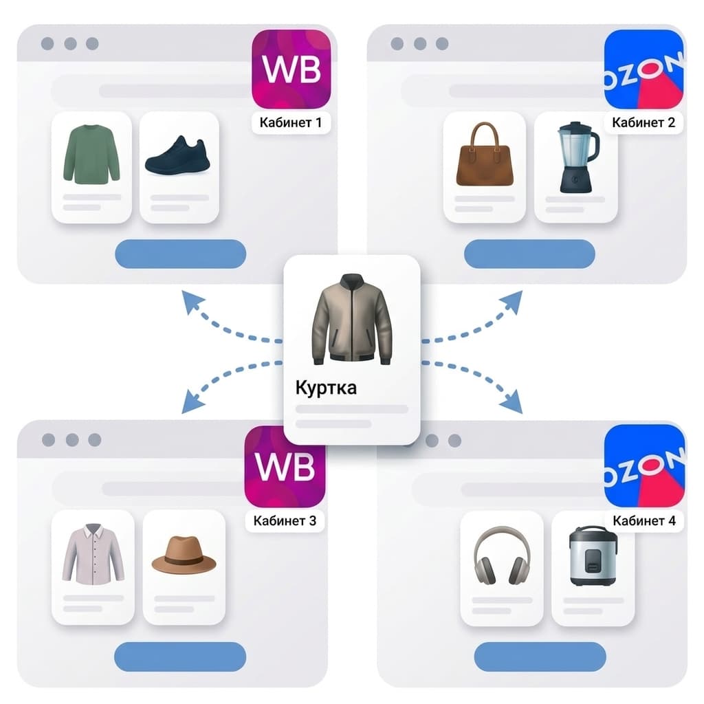 Перенос карточек на другое юрлицо или в другой кабинет